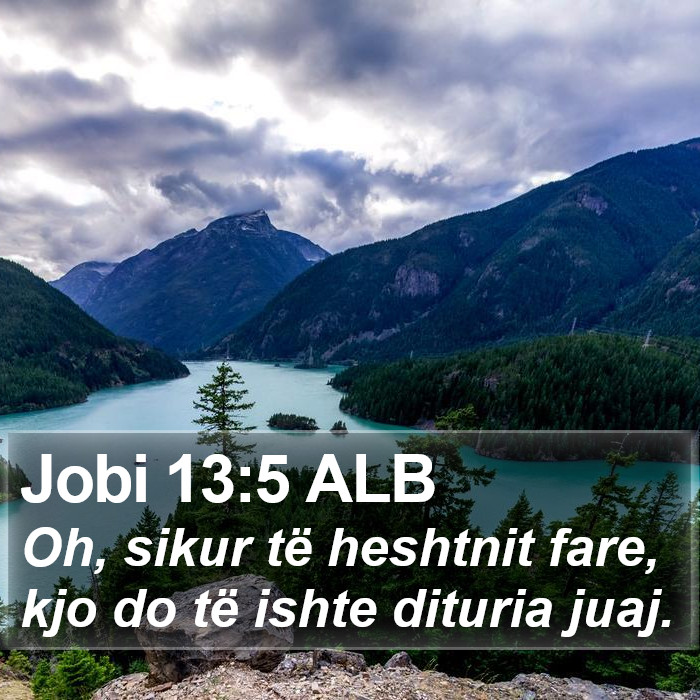 Jobi 13:5 ALB Bible Study