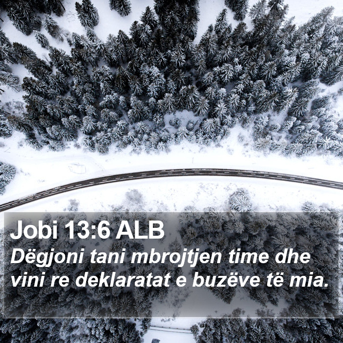 Jobi 13:6 ALB Bible Study