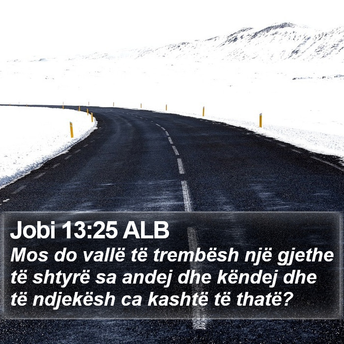 Jobi 13:25 ALB Bible Study