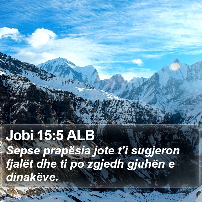Jobi 15:5 ALB Bible Study