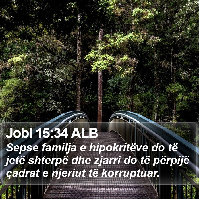Jobi 15:34 ALB Bible Study