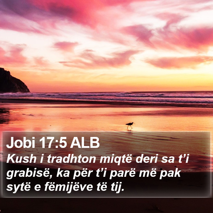 Jobi 17:5 ALB Bible Study