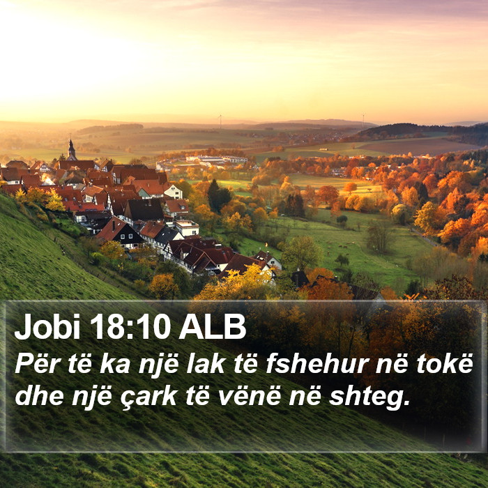 Jobi 18:10 ALB Bible Study