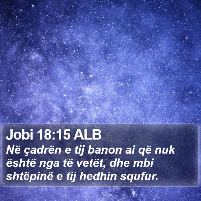 Jobi 18:15 ALB Bible Study