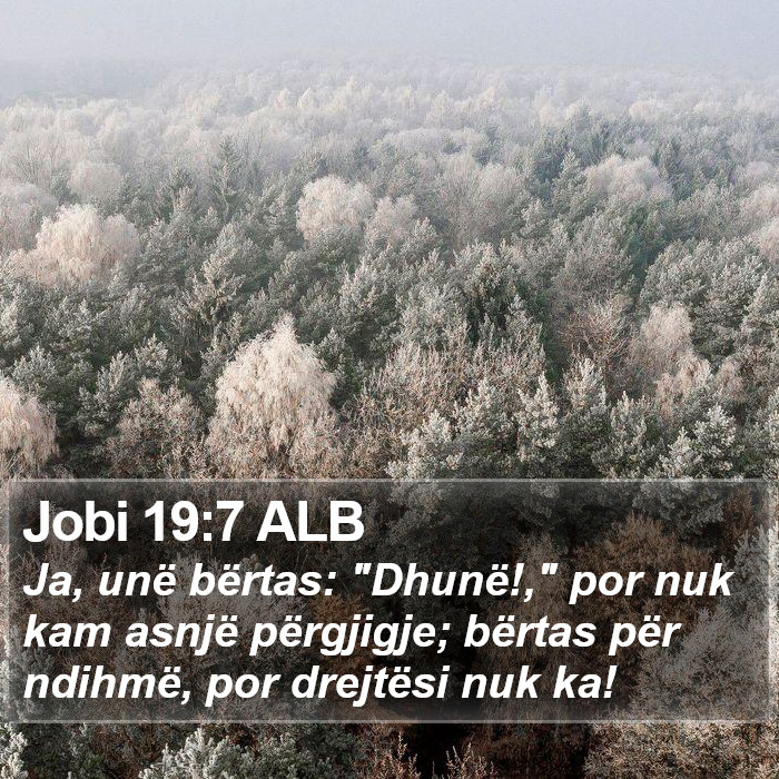 Jobi 19:7 ALB Bible Study