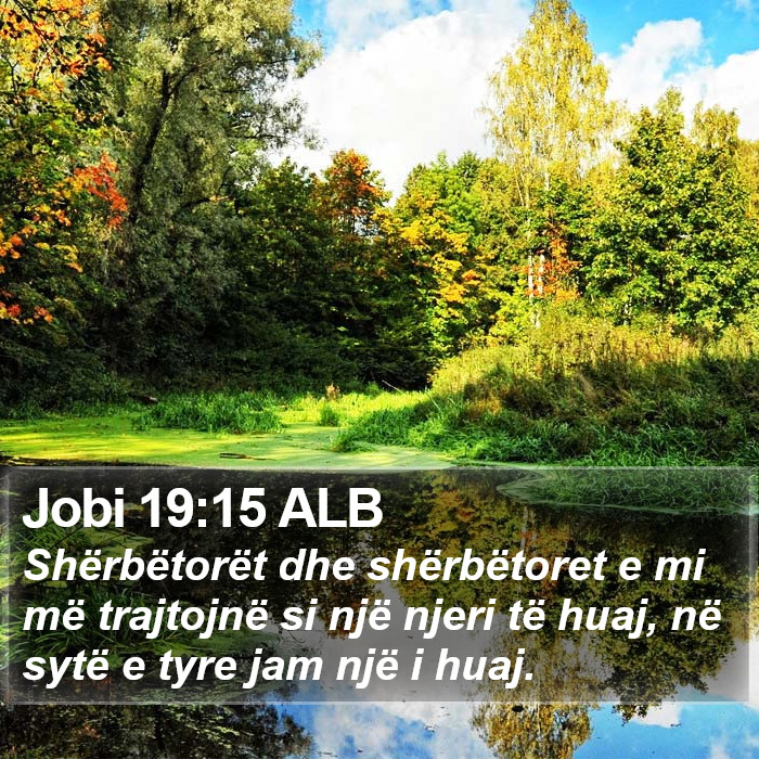 Jobi 19:15 ALB Bible Study