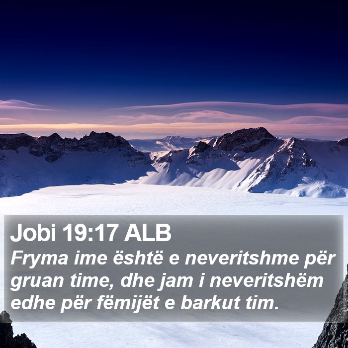 Jobi 19:17 ALB Bible Study