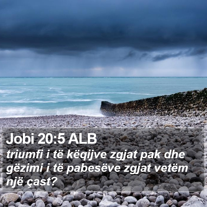 Jobi 20:5 ALB Bible Study