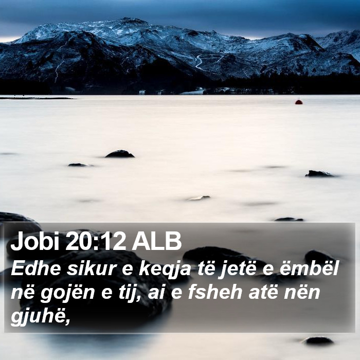 Jobi 20:12 ALB Bible Study