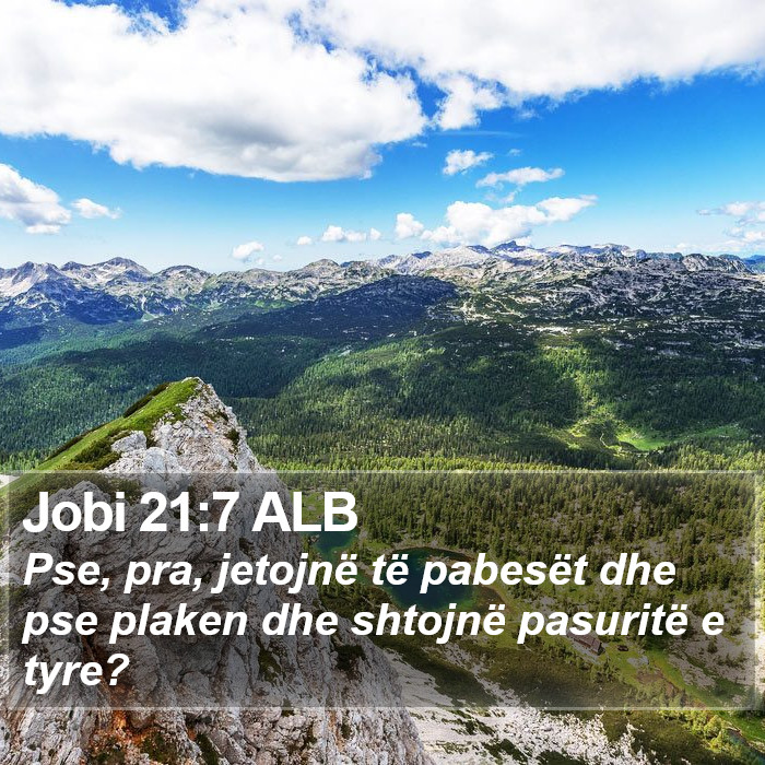 Jobi 21:7 ALB Bible Study