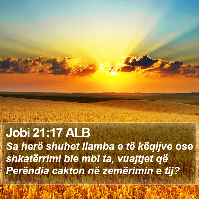 Jobi 21:17 ALB Bible Study