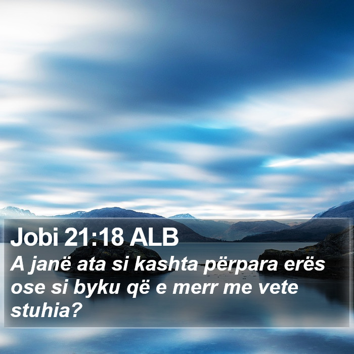 Jobi 21:18 ALB Bible Study