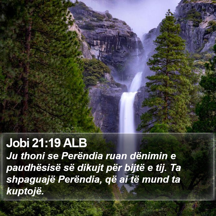 Jobi 21:19 ALB Bible Study