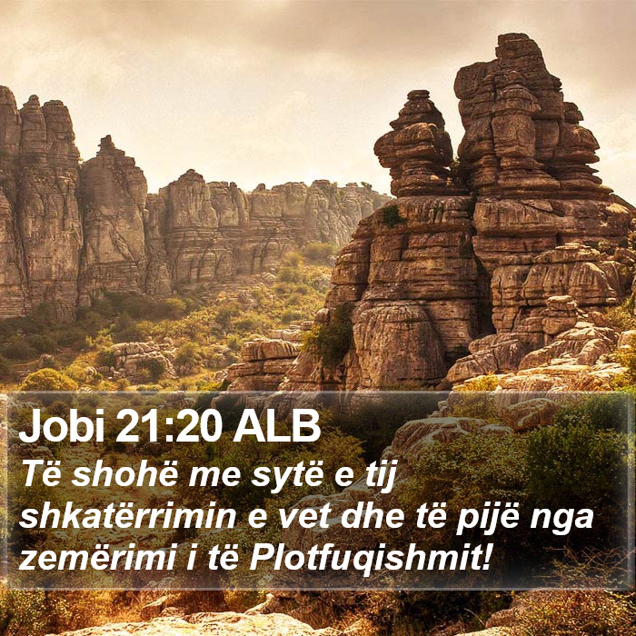 Jobi 21:20 ALB Bible Study