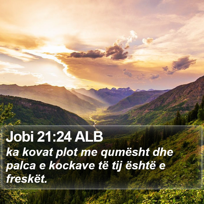 Jobi 21:24 ALB Bible Study