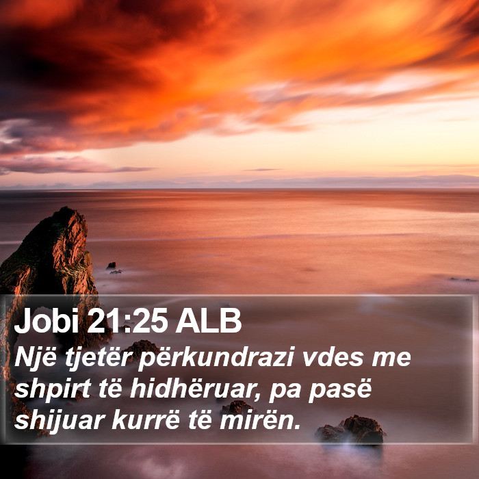 Jobi 21:25 ALB Bible Study