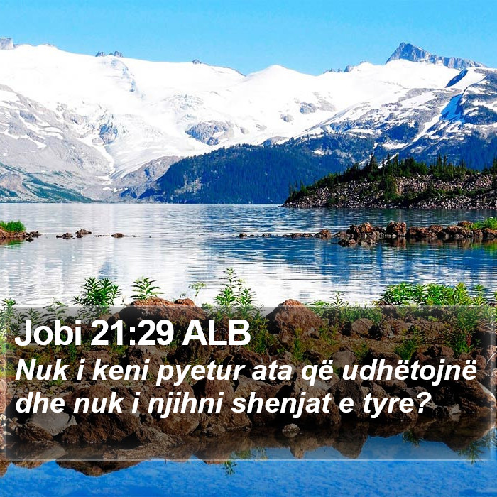 Jobi 21:29 ALB Bible Study