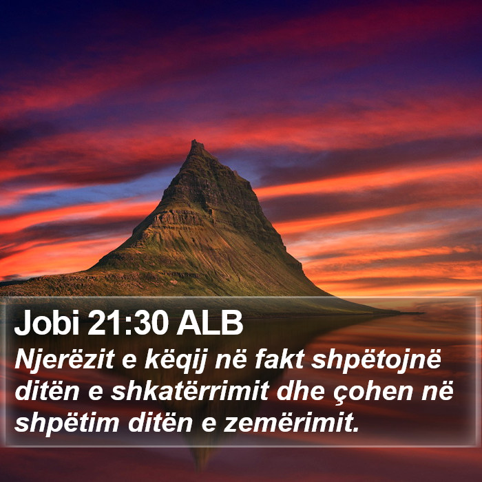 Jobi 21:30 ALB Bible Study