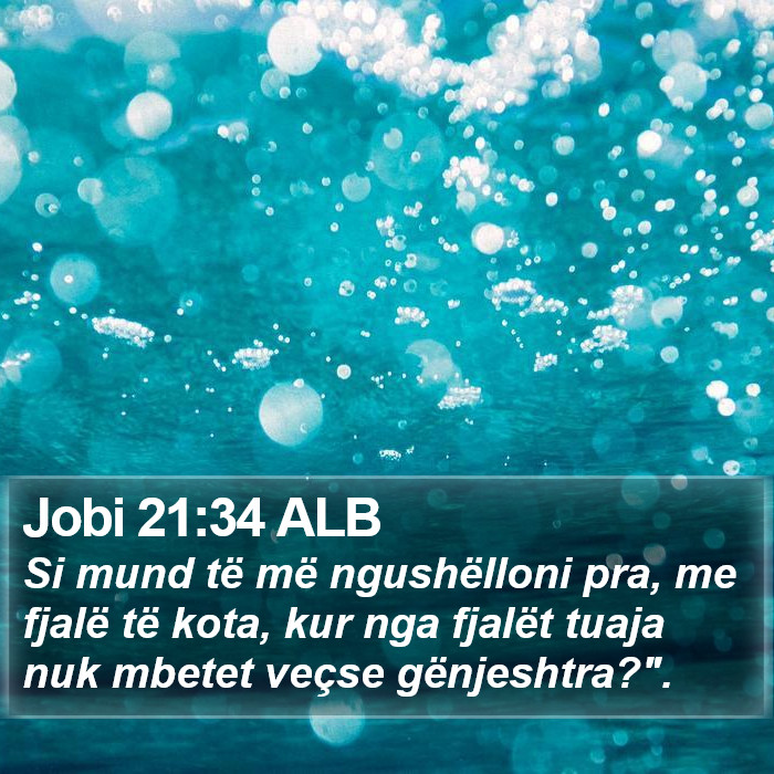 Jobi 21:34 ALB Bible Study