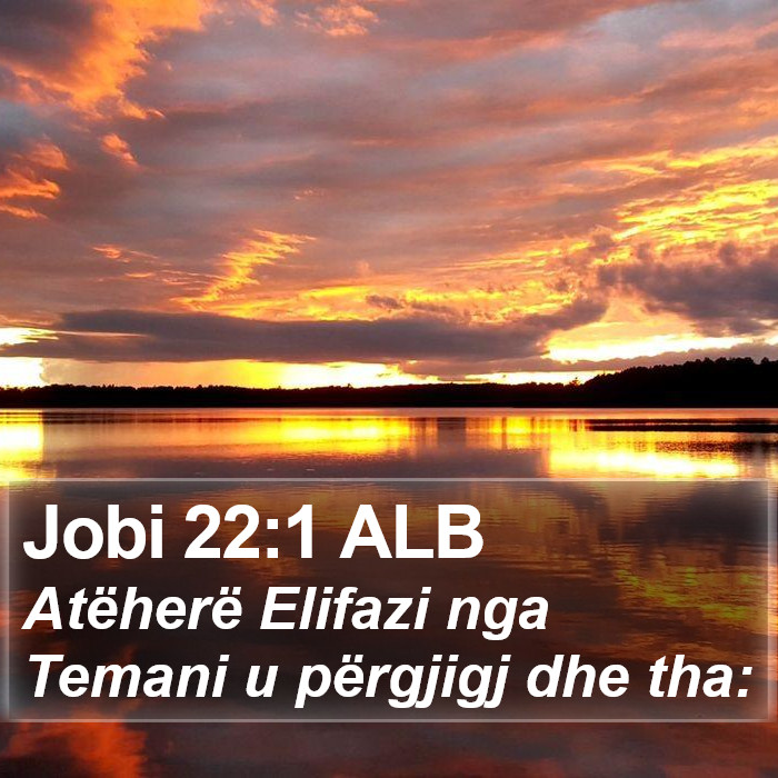 Jobi 22:1 ALB Bible Study