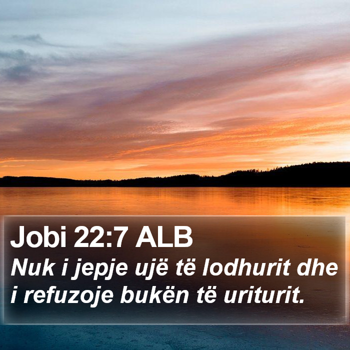 Jobi 22:7 ALB Bible Study