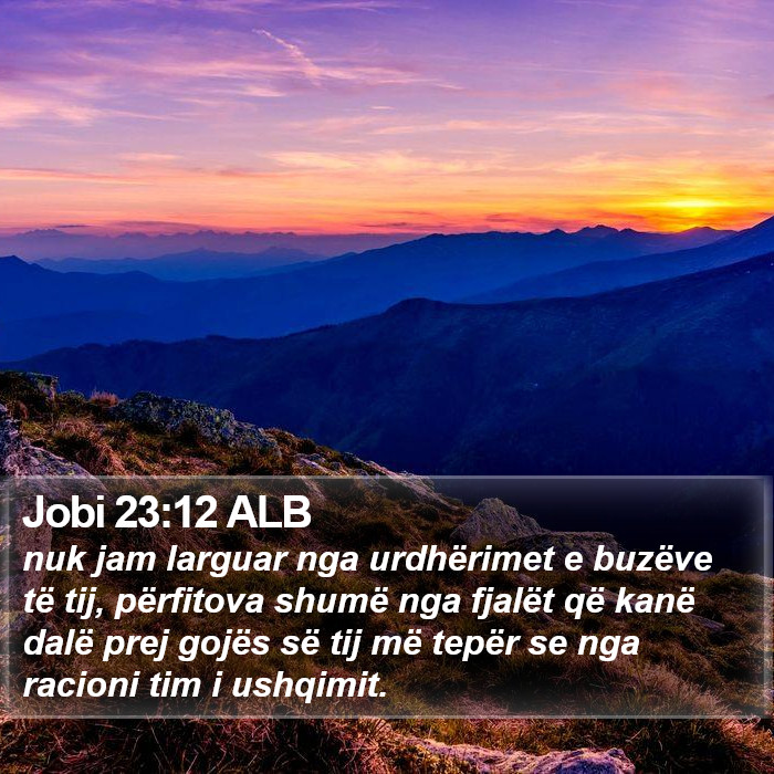 Jobi 23:12 ALB Bible Study