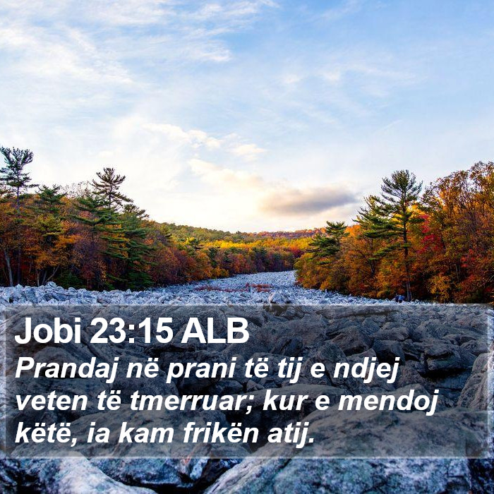 Jobi 23:15 ALB Bible Study