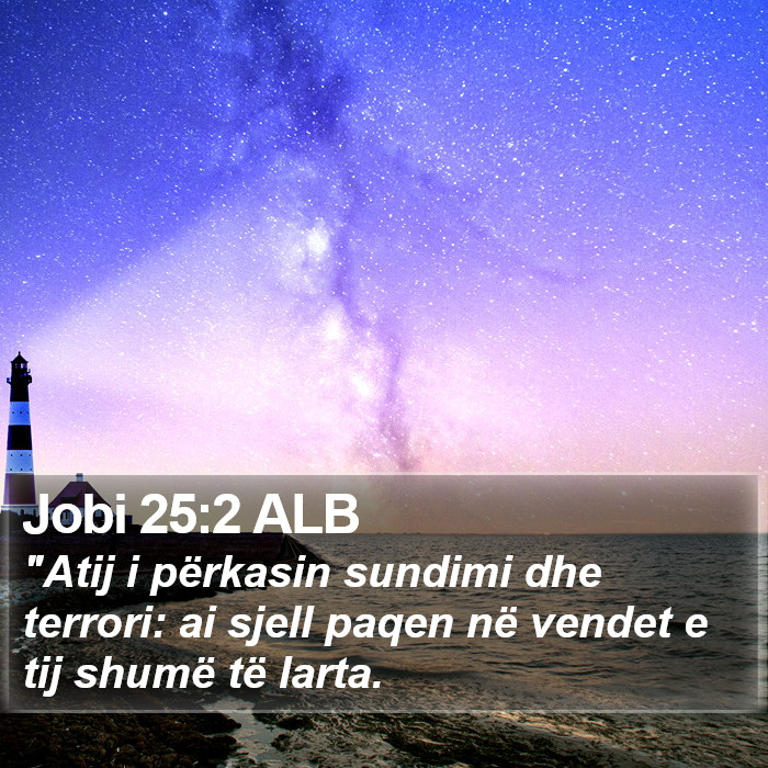 Jobi 25:2 ALB Bible Study