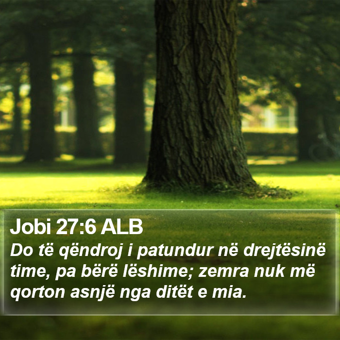 Jobi 27:6 ALB Bible Study