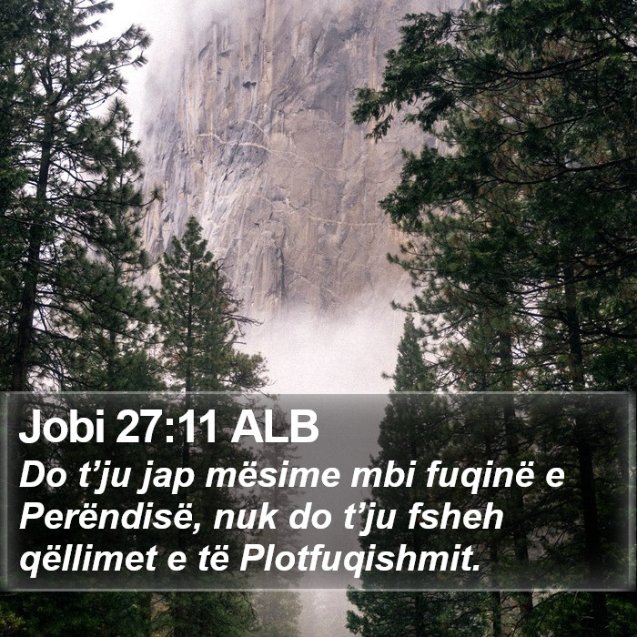 Jobi 27:11 ALB Bible Study