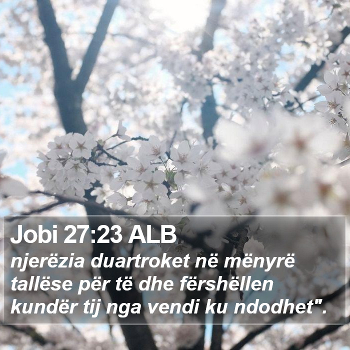 Jobi 27:23 ALB Bible Study