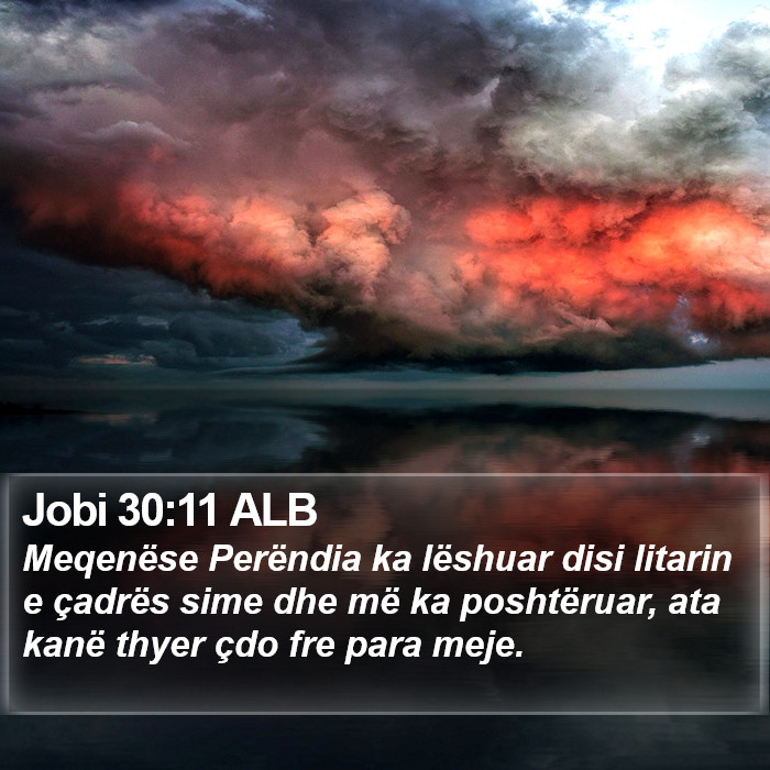 Jobi 30:11 ALB Bible Study