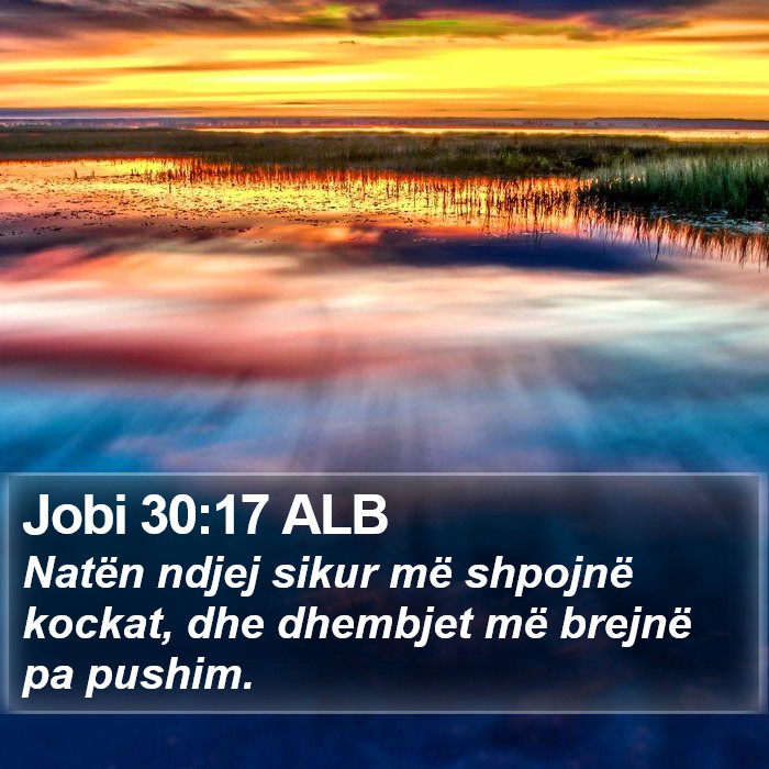 Jobi 30:17 ALB Bible Study