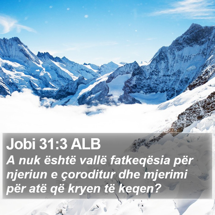 Jobi 31:3 ALB Bible Study