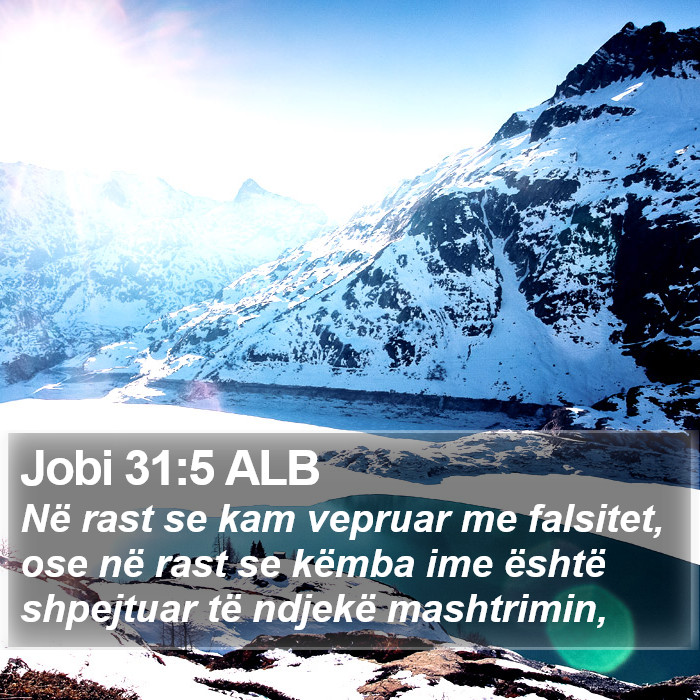 Jobi 31:5 ALB Bible Study