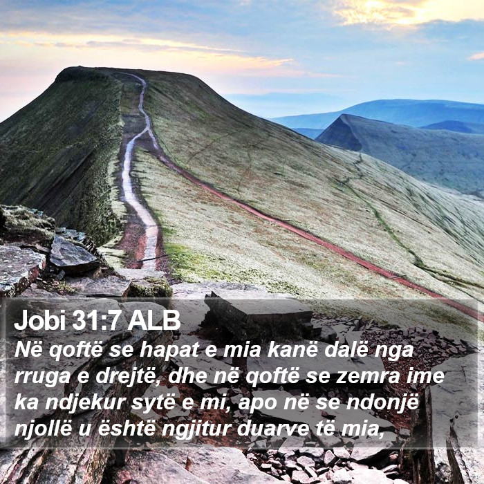 Jobi 31:7 ALB Bible Study