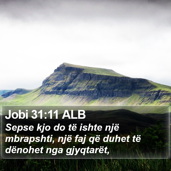 Jobi 31:11 ALB Bible Study