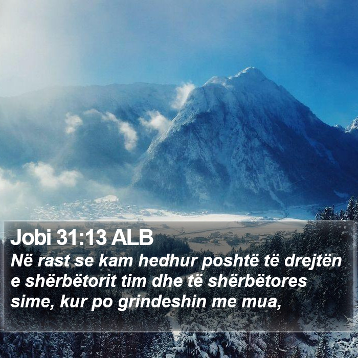 Jobi 31:13 ALB Bible Study