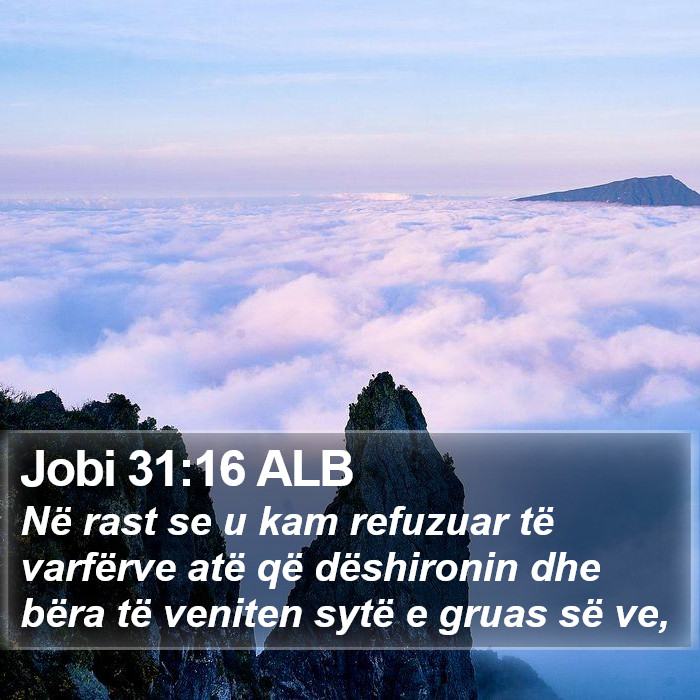 Jobi 31:16 ALB Bible Study