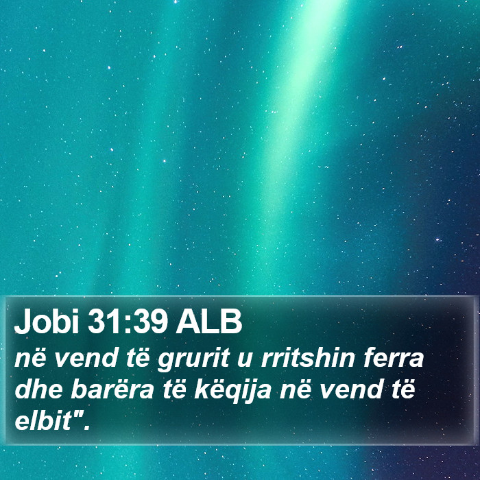 Jobi 31:39 ALB Bible Study
