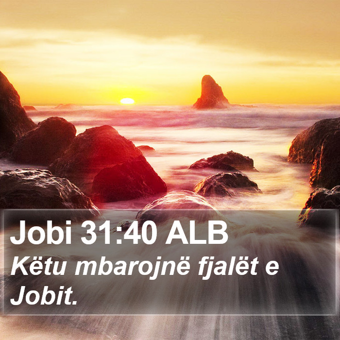 Jobi 31:40 ALB Bible Study