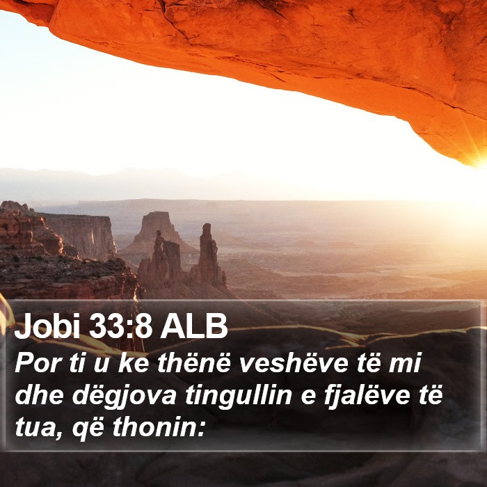 Jobi 33:8 ALB Bible Study