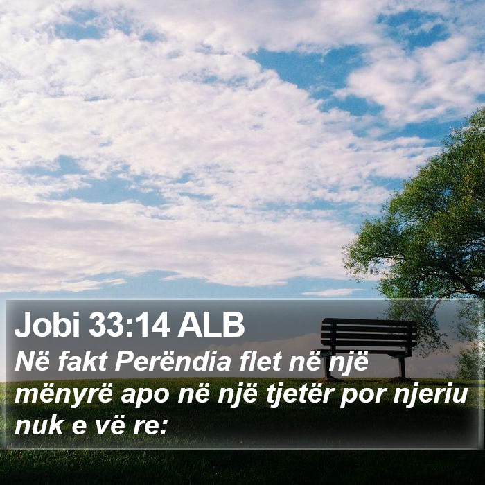 Jobi 33:14 ALB Bible Study