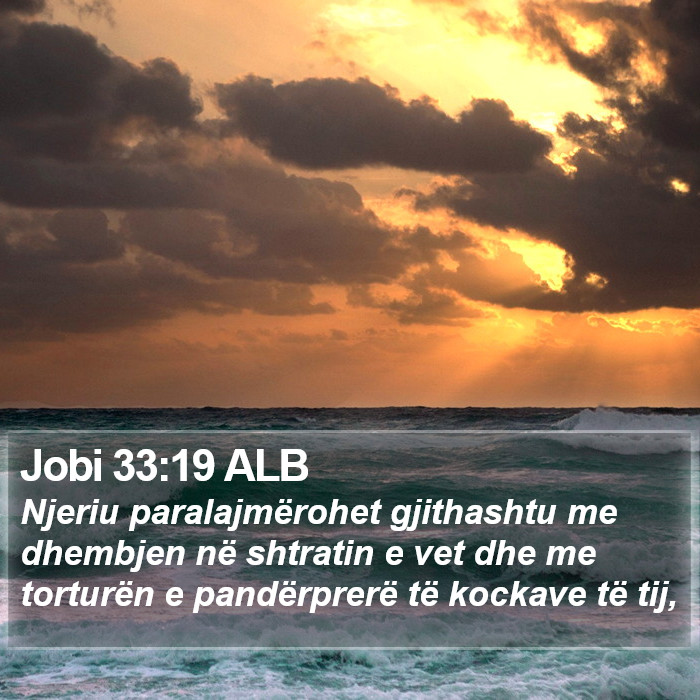 Jobi 33:19 ALB Bible Study