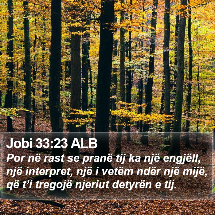 Jobi 33:23 ALB Bible Study