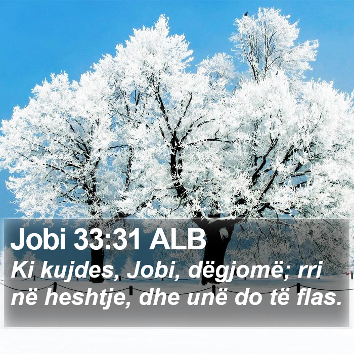 Jobi 33:31 ALB Bible Study