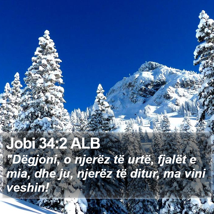 Jobi 34:2 ALB Bible Study