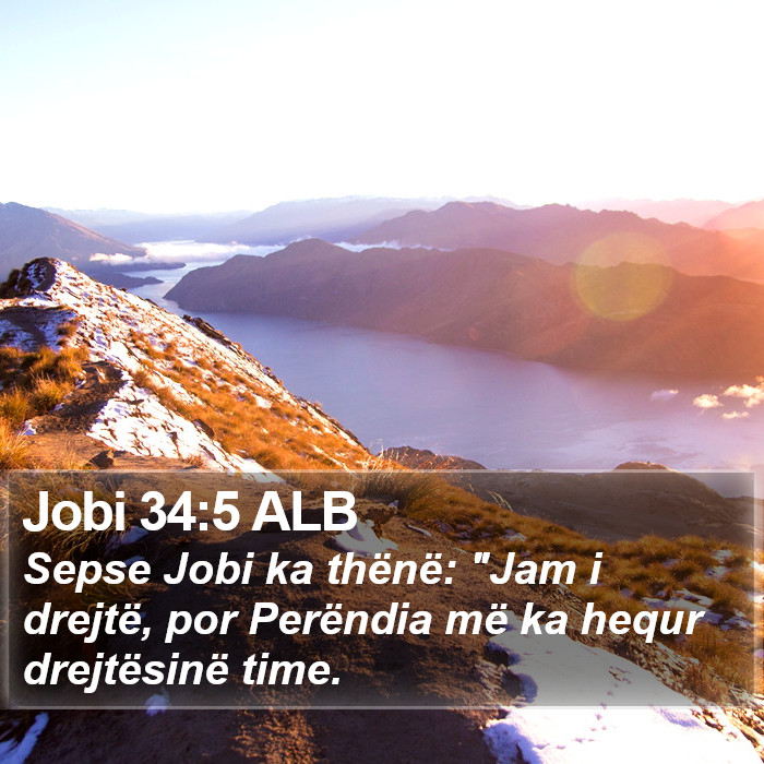 Jobi 34:5 ALB Bible Study