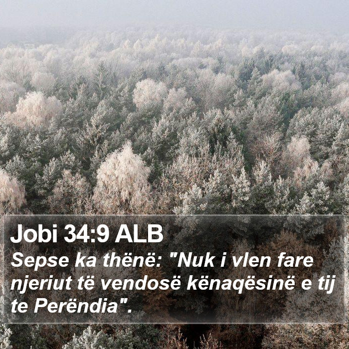 Jobi 34:9 ALB Bible Study