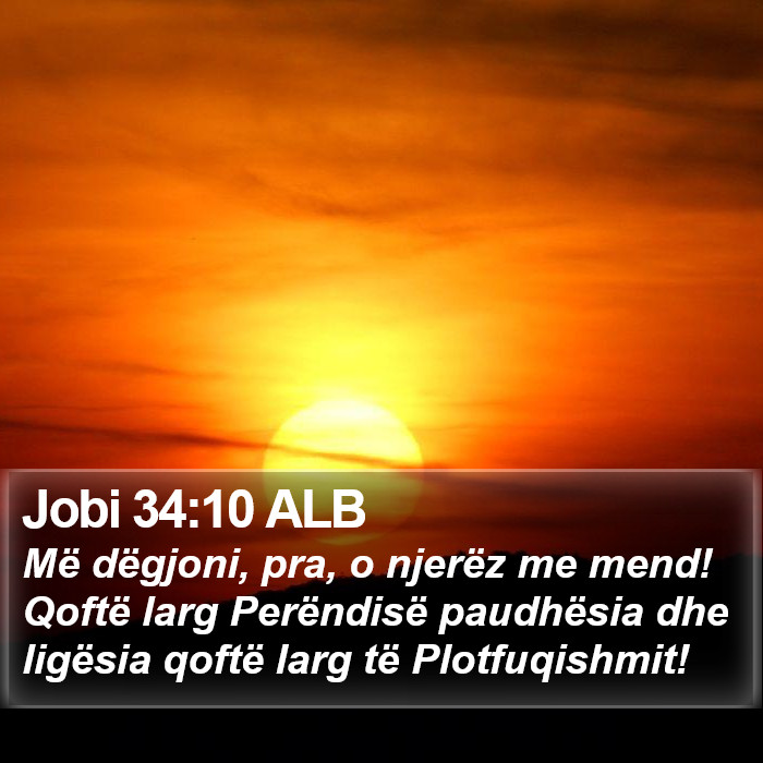 Jobi 34:10 ALB Bible Study